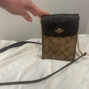 Coach Black and Tan Crossbody Bag